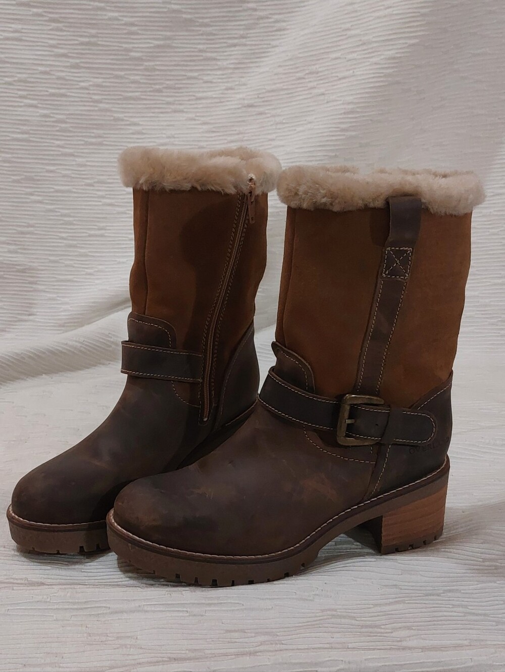 Overland Brown Suede Boots with Side Zip Size 39/8 - Picture 5 of 13